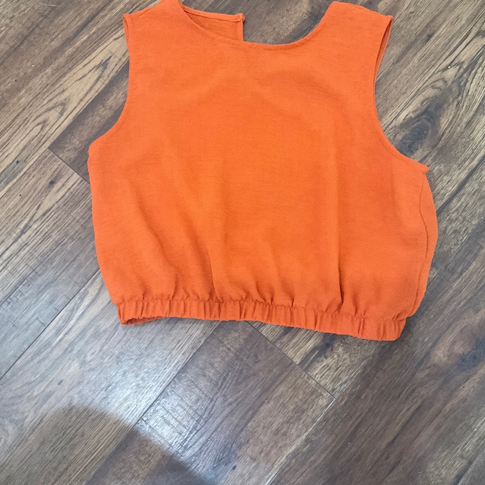 Burnt orange crop top